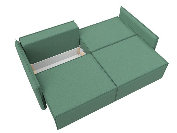 Диван прямой Либерти Рогожка зеленый - Вид 9