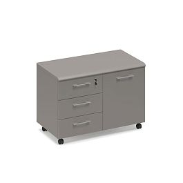 Тумба для оргтехники (топ МДФ) Time metal МР 261 МП/ВЛ/ВЛ мокко премиум - Фото предпросмотра