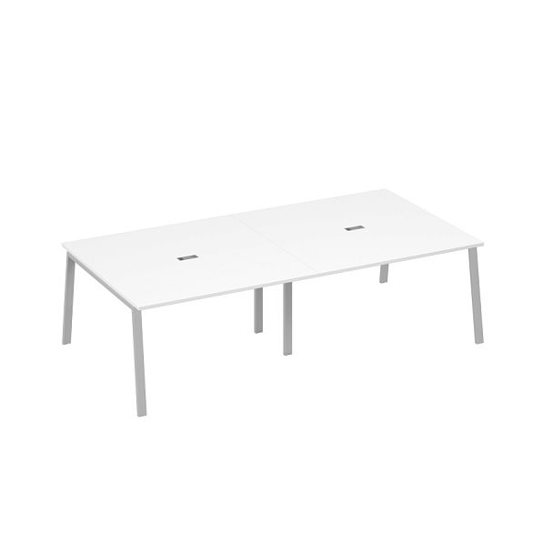Стол 280 с опорами TRE для переговоров A4 А4 Б3 135-2 БП белый премиум / металлокаркас серый - Вид 1