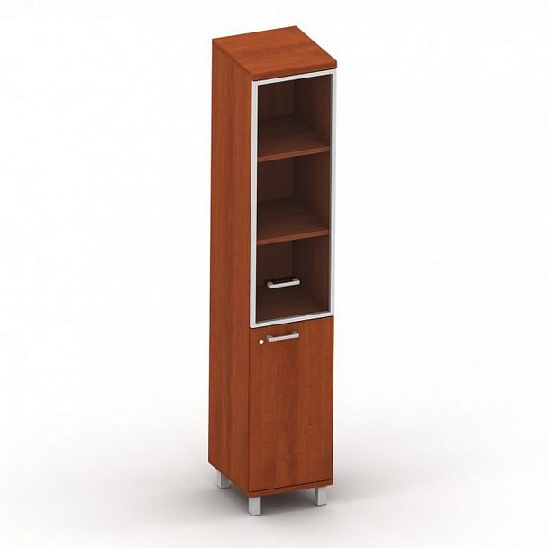 Шкаф-витрина Квадро стекло в алюм.раме К64Р-04/L,Rз - Вид 1