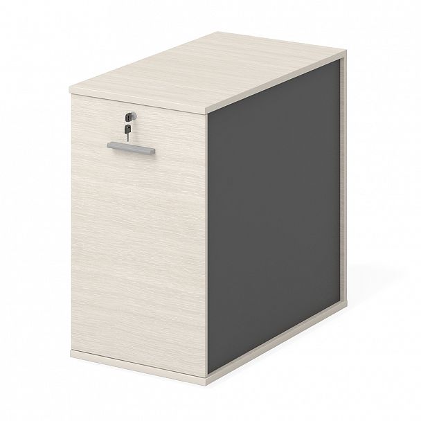 Тумба приставная "Тандем" ПК-ТН-ТМП44Х79Я2-В2-909 дуб альпийский/антрацит - Вид 1