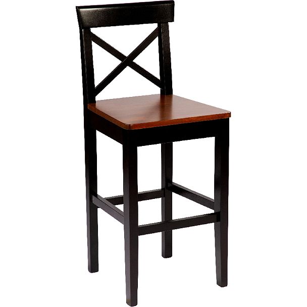 Комплект деревянных полубарных стульев с жестким сиденьем Бергольф Венге/Темный орех, 4 шт. - Вид 3