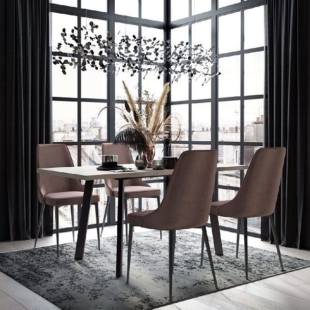 Стол TEO раскладной (120+40), цемент светлый - Вид 8