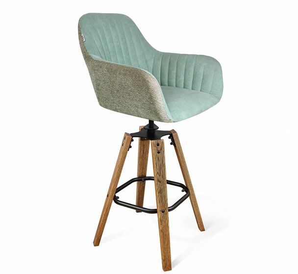 Стул барный Sheffilton SHT-ST38-3/S93 вечерняя заря/браш.коричн./черный муар - Вид 1