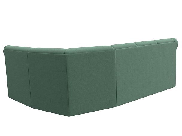 Диван угловой Карнелла правый угол Рогожка зеленый - Вид 6