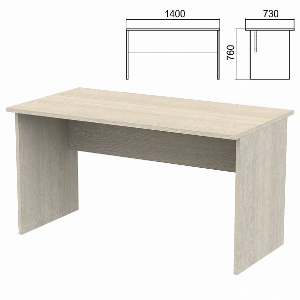 Стол письменный "Арго", 1400х730х760 мм, ясень шимо, - Вид 2