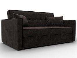 Диван прямой Лига-104 (140) Велюр коричневый - Фото предпросмотра