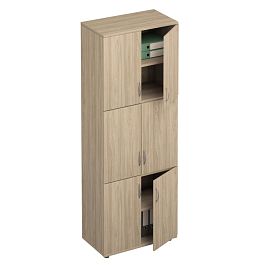 Шкаф для документов 6-дверный Формула ФР 377-1 вяз светлый - Фото предпросмотра