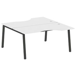 Metal System Р. ст. криволинейная на А-образном м/к БА.РАС-СА-2.1 Белый/Антрацит металл 1600*1835*750 - Фото предпросмотра