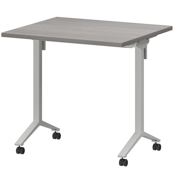 Стол мобильный складной МБ25-80.70 Лиственница/Белый 800x700x750 Моби - Вид 1