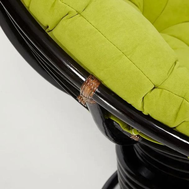 Кресло-качалка Папасан/Papasan (W 23/01 B) /с подушкой/Antique brown (античный черно-коричневый) - Вид 5