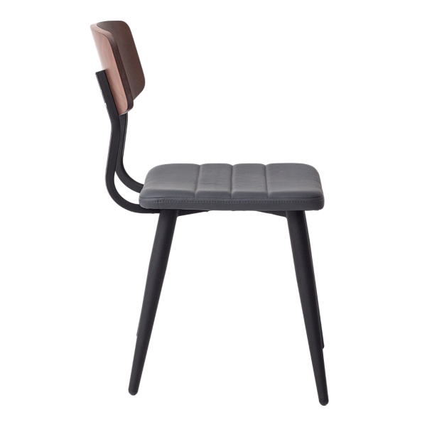 Стул Kato сиденье экокожа, спинка дерево, ножки металл - Вид 3