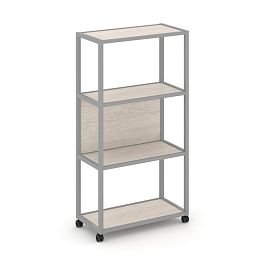 Shelf Mobile Стеллаж 4 уровня 1 секция VR.LT-STK-402.06 Денвер Светлый/Металл Серый 600*400*1523 - Фото предпросмотра