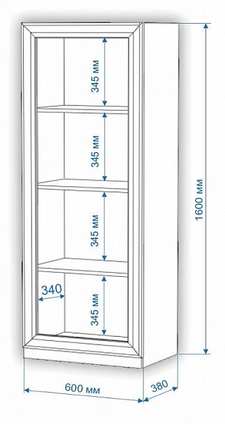 Шкаф-витрина Нобиле ВтН-ФСД Карамель - Вид 2