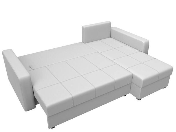 Диван угловой Ливерпуль Лайт правый угол Экокожа белый - Вид 8