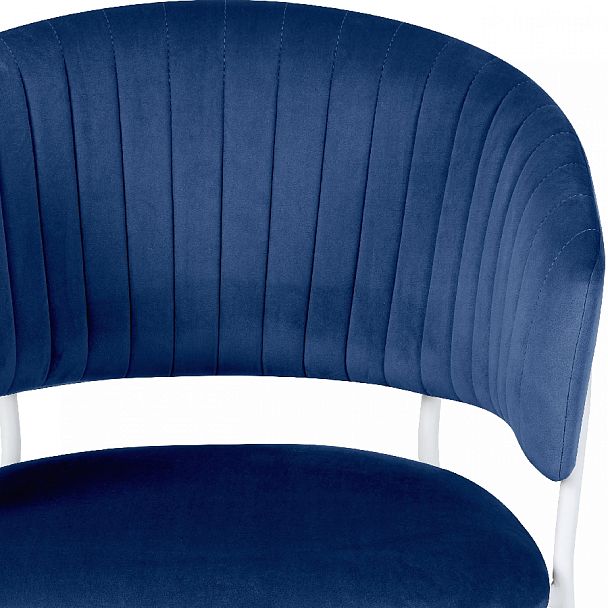 Комплект кухонных стульев Даксон синий велюр/белый, 3 шт. - Вид 7