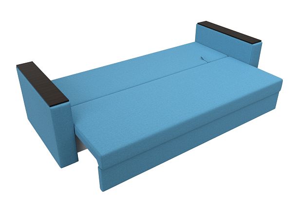 Диван прямой Атланта Лайт без стола Рогожка голубой - Вид 8