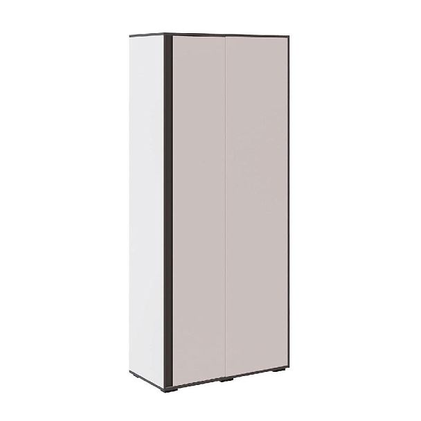 Спальня Асцелла Шкаф угловой приставной белый/графит серый - Вид 1