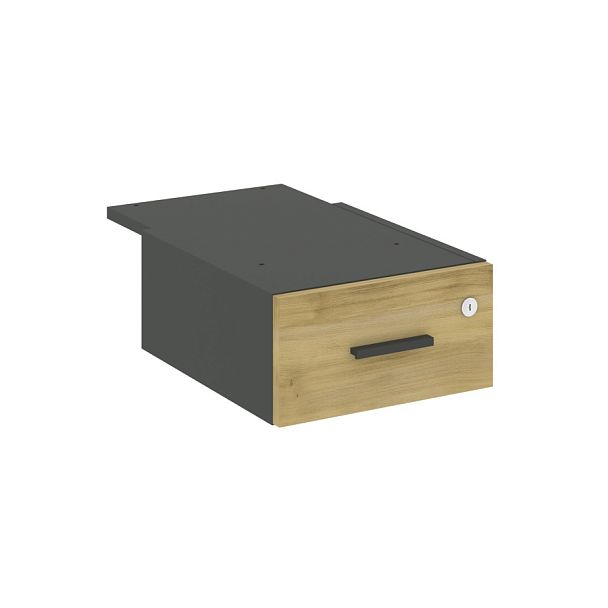 Concept Тумба с 1 ящ. CN.PT-003 W Дуб Винченцо/Антрацит 347*573*169 - Вид 1