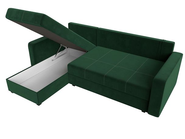 Диван угловой Ливерпуль Лайт левый угол Велюр зеленый - Вид 9