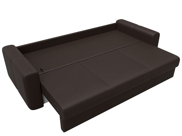 Прямой диван Лига-031 Экокожа коричневый - Вид 8