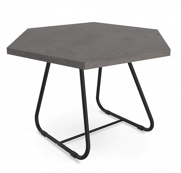 Столик журнальный Sheffilton SHT-S38/TT20 70 ЛДСП черный муар/бетон чикаго темно-серый - Вид 2