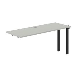 Секция рабочей станции s-b-s 1600х600х750 / профиль: 59х59 черный; столешница: серый бархат Призма / Prizma - Фото предпросмотра