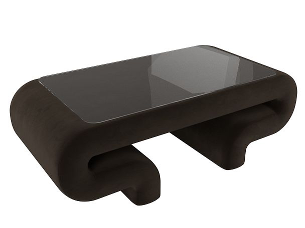 Стол Волна (полностью микровельвет коричневый) - Вид 5