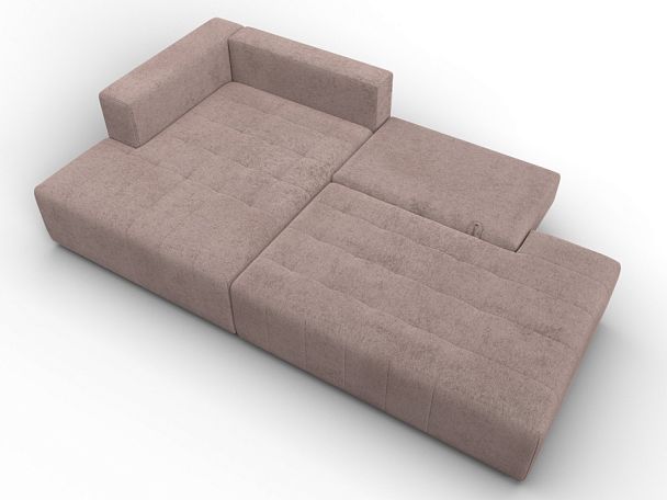 Диван угловой Лига-103 НПБ угол левый Велюр бежевый - Вид 8