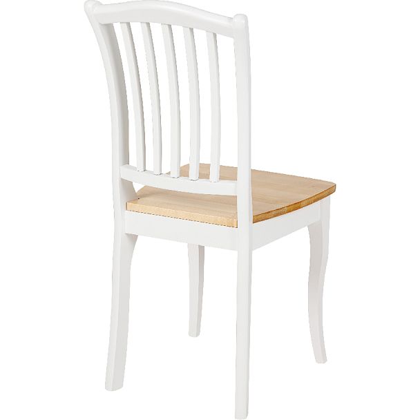 Стул деревянный с жестким сиденьем Элин Белый/Натуральный - Вид 4
