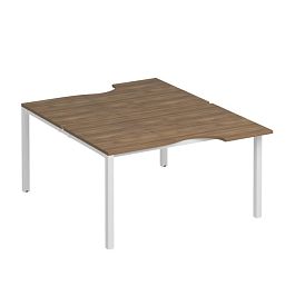 Рабочая станция со столами на каркасе КФ (2х140) Комфорт КФ К.Б1 1149 ШТ дуб шамони темный / белый - Фото предпросмотра