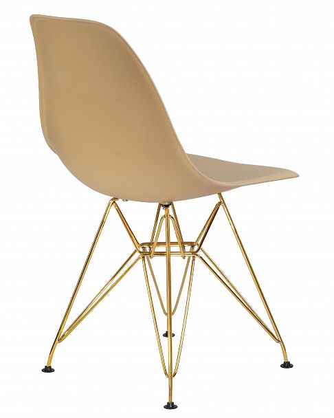 Стул обеденный DOBRIN DSR (ножки золотые, цвет бежевый (GR-03)) - Вид 4