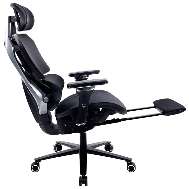 Кресло ATRONE (АТРОН) "Optimus ER-707", адаптивный механизм со слайдером, сетка, черный/серый, 532967 - Вид 13