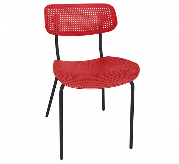Стул  Точка Роста Sheffilton SHT-S85М красный/черный муар, стопируемый - Вид 1