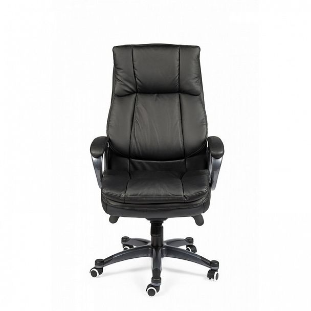 Кресло Мэдисон / (black) серый пластик / черная экокожа - Вид 6