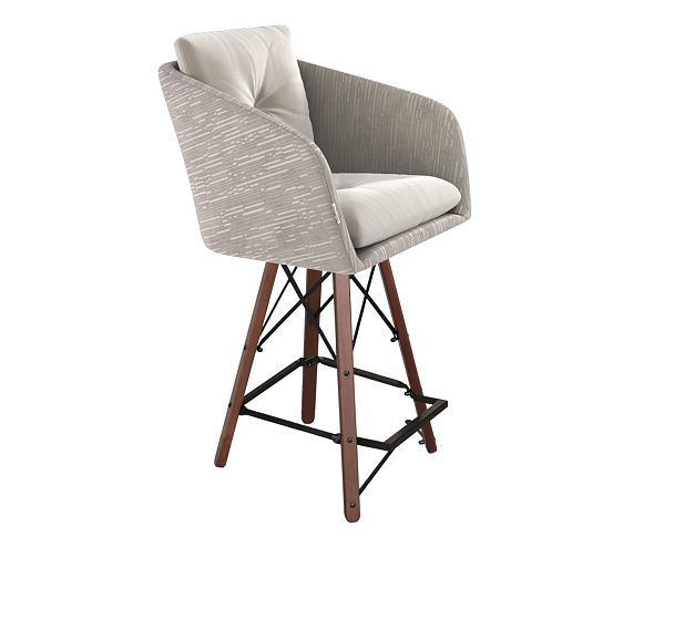 Стул полубарный Sheffilton SHT-ST43-2/S80-1 морозное утро/темный орех/черный - Вид 2