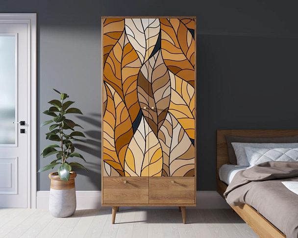 Шкаф двухстворчатый Berber принт 8 арт BB16/Print_08 - Вид 4