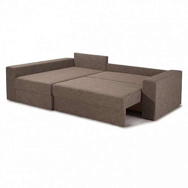 Угловой диван "Каре-5" коричневый - Вид 2