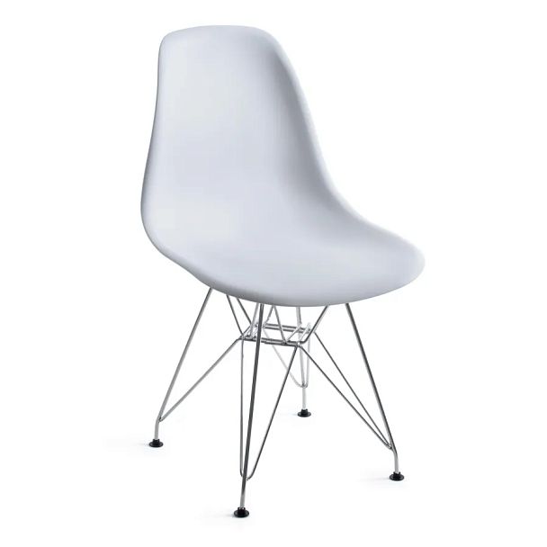 Стул Синди Айрон Чаир Имс/Cindy Iron Chair Eames (мод.002)/1 шт. в упаковке, металл, пластик, белый - Вид 1