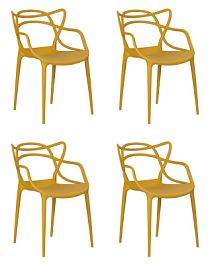 Набор 4 шт Стул обеденный DOBRIN MASTERS (горчичный (Y-03)) - Фото предпросмотра