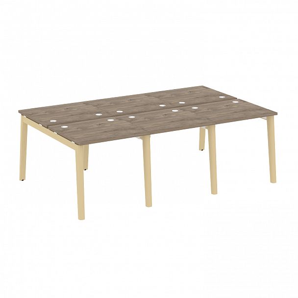 Рабочая станция "Onix wood" OW.D.RS-6.0.7 тиквуд темный/дуб светлый - Вид 1