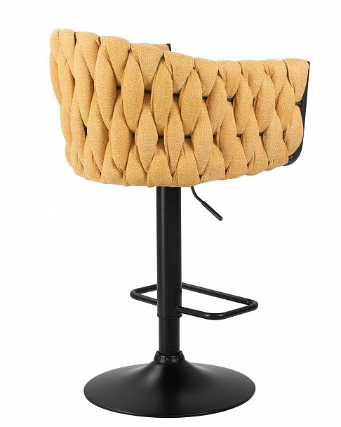 Стул барный DOBRIN LEON (жёлтая ткань (LAR 275-8)) - Вид 4