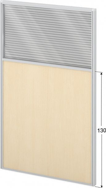 Модуль комбинированный "Мобильные офисные перегородки «Логика»" ПК-ЛГ-МДК200х120/130Ж/Д-В1-466 клен - Вид 1