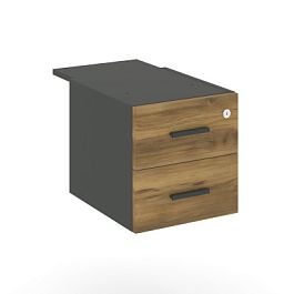 Concept Тумба с 2 ящ. CN.PT-004 W Сандал Янтарный/Антрацит 347*573*352 - Фото предпросмотра