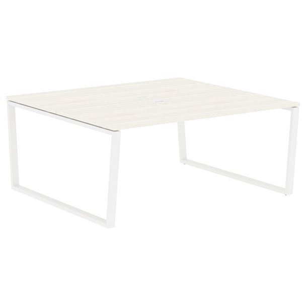 Стол 2-х местный EVWST 1716 Ясень Траун/Белый 1760х1606х750 EDIS - Вид 1