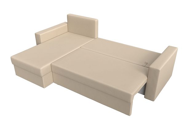 Угловой диван Траумберг Лайт левый (полностью экокожа бежевая) - Вид 9