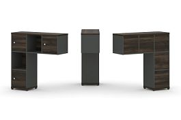 Concept Надставка низкая CN.ONN-002 Дуб Мали/Антрацит/Металл Антрацит 1099*365*1130 - Фото предпросмотра