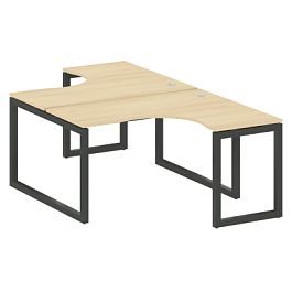 Metal System Quattro Р. ст. криволинейная на О-образном м/к 50БО.РАС-СА-2.3 Акация/Антрацит металл 1400*2435*750 - Фото предпросмотра