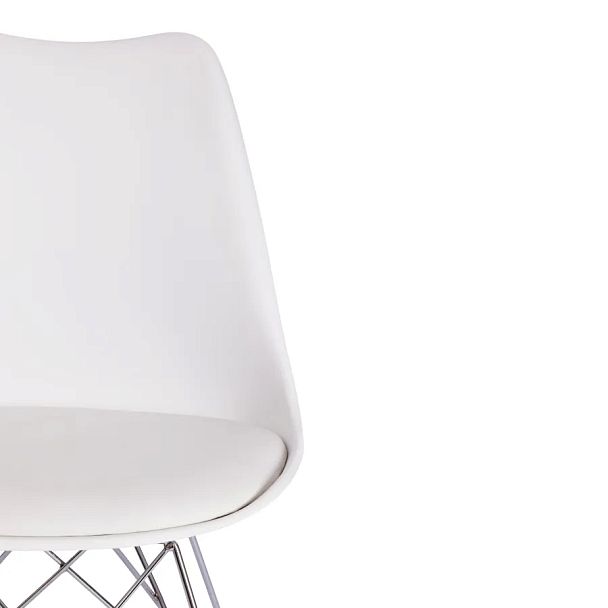 Стул Тулип Айрон Чаир/Tulip Iron Chair (мод.EC-123)/1 шт. в упаковке, металл/пластик, white (белый) - Вид 6