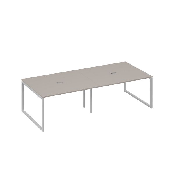 Стол для переговоров 280 на каркасе QUATTRO A4 А4 Б4 132-2 БП мокко премиум / металлокаркас серый - Вид 1